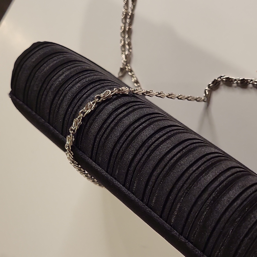 Black dress crossbody bag/clutch